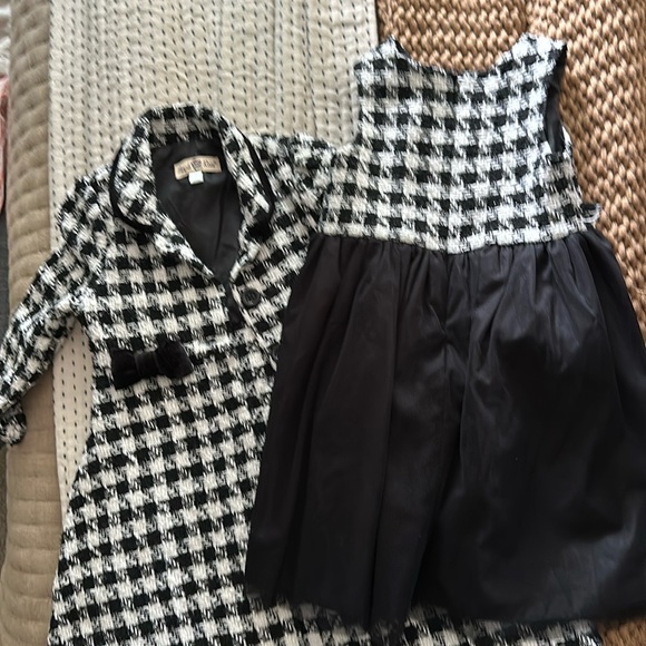 2-Piece Houndstooth Coat Set - Picture 1 of 7